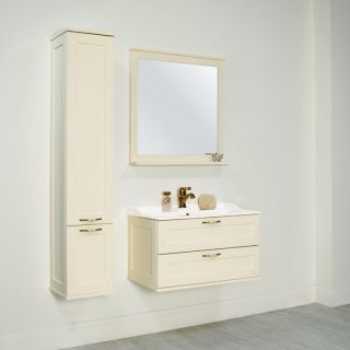 Зеркало Леон Акватон 65см дуб белый 1A187102LBPS0